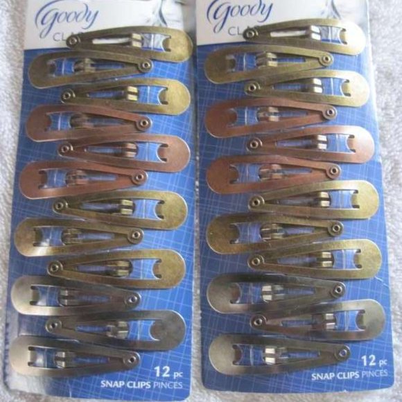 12 Goody Classics Keala Metallic Colored Metal Hair Snap Contour Clips Bronze - Picture 3 of 7